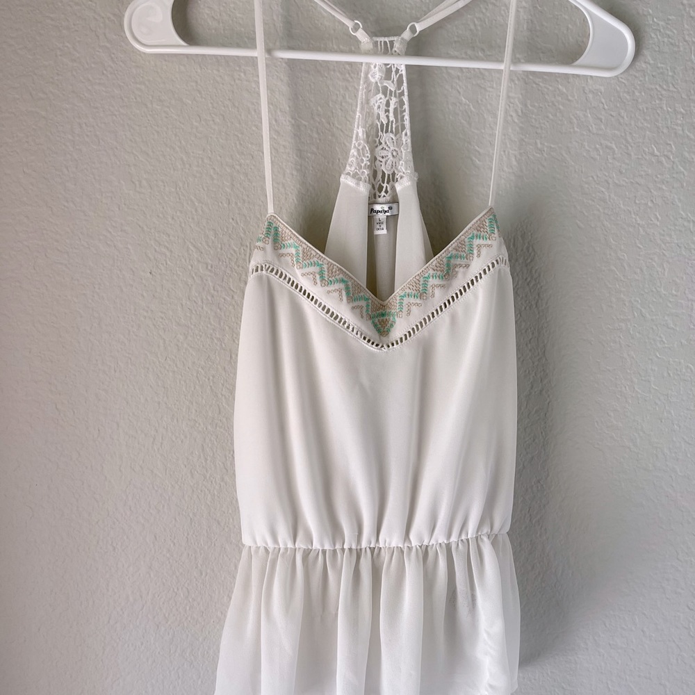 Papaya Boho Flowy White Blouse